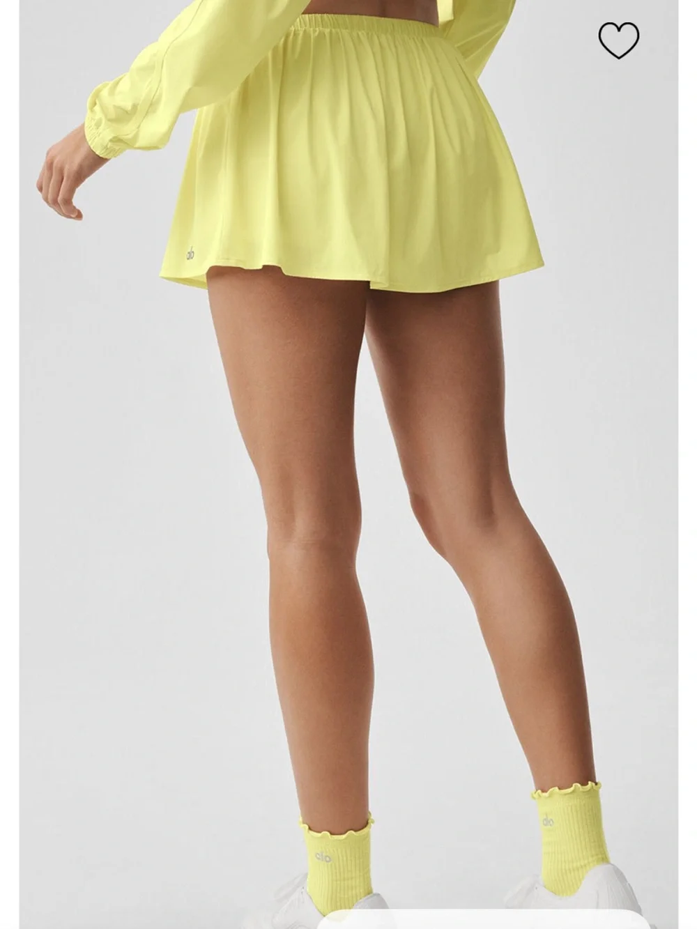 ALO Yoga Breezy Tennis Skirt in Sunshine Yellow